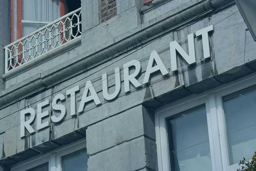 Restaurant storefront
